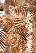 Palmier artificial Areca bronz metalic cu 27 frunze - 105 cm