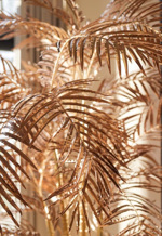 Palmier artificial Areca bronz metalic cu 31 frunze - 145 cm