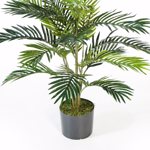 Palmier artificial decorativ Areca x17 in ghiveci - 90 cm