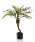 Palmier artificial Chamaedorea in ghiveci din plastic - 85 cm