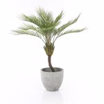 Palmier artificial Chamaedorea in ghiveci din plastic - 85 cm
