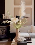 Pampas artificial decorativ crem - 115 cm 