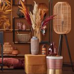 Pampas artificial decorativ maro - 92 cm 