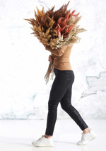 Pampas artificial decorativ maro - 92 cm 