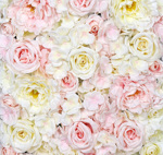 Panou perete flori artificiale roz-crem - 40x65 cm