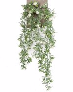 Planta artificiala curgatoare cu flori crem - 75 cm