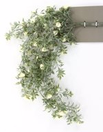 Planta artificiala curgatoare cu flori crem - 75 cm