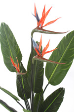 Planta artificiala Strelitzia cu flori in ghiveci - 120 cm