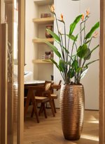 Planta artificiala Strelitzia cu flori in ghiveci - 120 cm