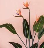 Planta artificiala Strelitzia cu flori in ghiveci - 120 cm