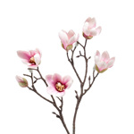 Ramura magnolia artificiala crem-roz - 65 cm