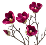 Ramura magnolia artificiala mov - 65 cm