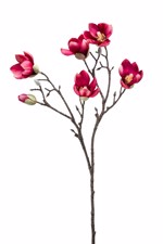 Ramura magnolia artificiala roz - 65 cm