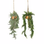 Set x2 feriga artificiala decorativa in ghiveci - 75 cm