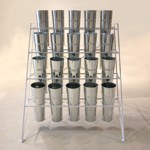 Stand pentru flori, suport cu 20 galeti 160 x 97 x 51 cm