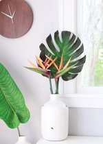 Strelitzia / pasarea paradisului artificiala portocaliu-mov  - 80 cm