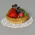 Tarta artificiala decorativa cu fructe - 8x4 cm