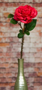 Trandafir artificial rosu - 60 cm