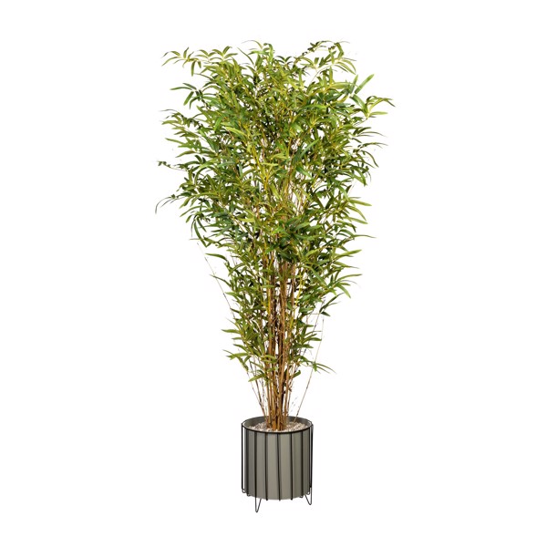 Bambus artificial decorativ cu trunchi natural - 150 cm