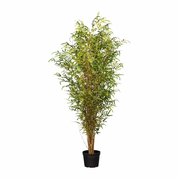 Bambus artificial decorativ cu trunchi natural - 180 cm