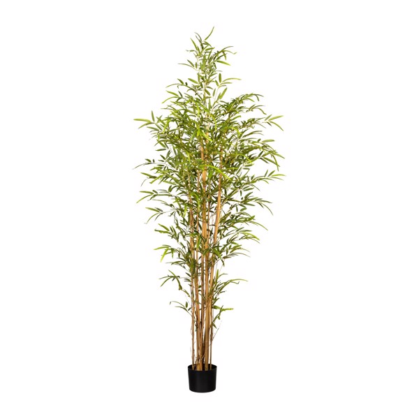 Bambus artificial decorativ x8 cu trunchi natural - 180 cm
