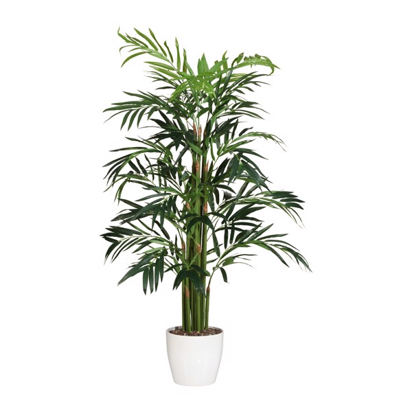 Bambus artificial PALM in ghiveci alb - 100 cm