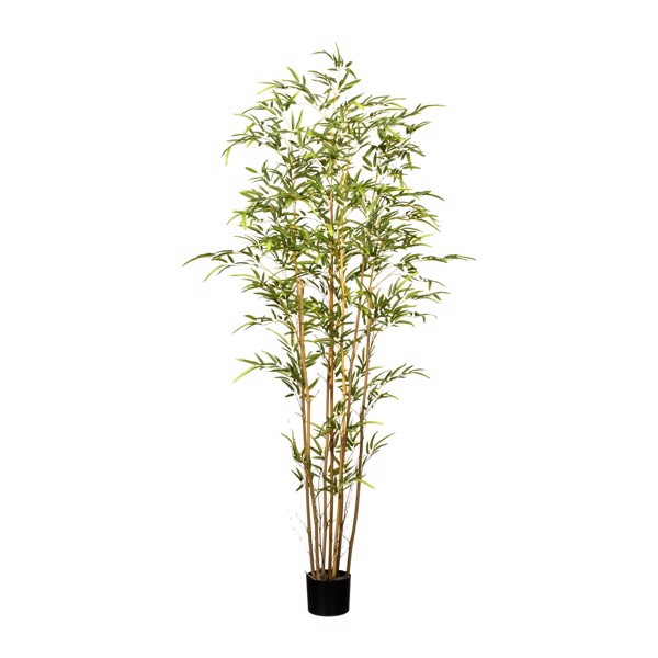 Bambus artificial x7 cu trunchi natural UV - 180 cm