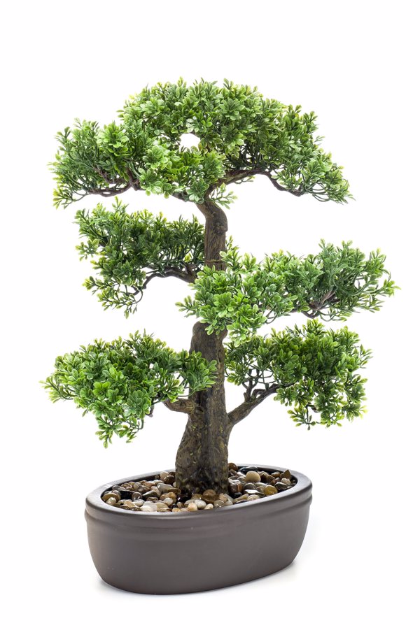 Bonsai artificial decorativ Ficus in ghiveci ceramic - 43 cm