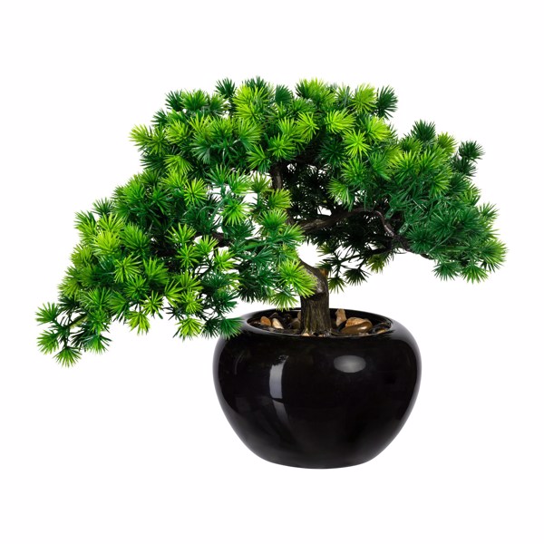 Bonsai artificial Larch x3 in ghiveci ceramic - 26 cm
