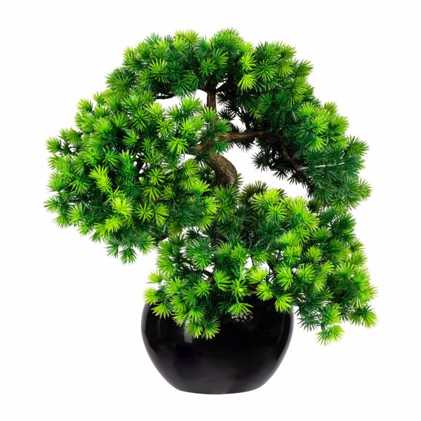 Bonsai artificial Larch x5 in ghiveci ceramic - 37 cm
