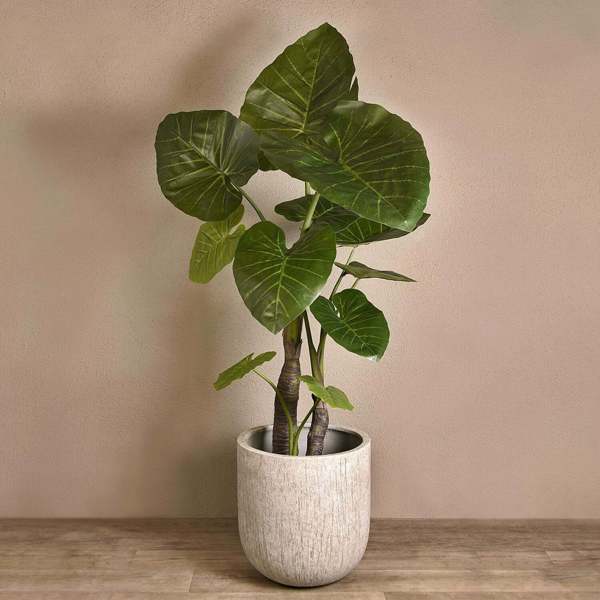Copac artificial Alocasia x2 cu 14 frunze - 110 cm