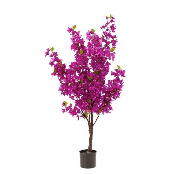 Copac artificial cu flori Bougainvillea mov - 145 cm