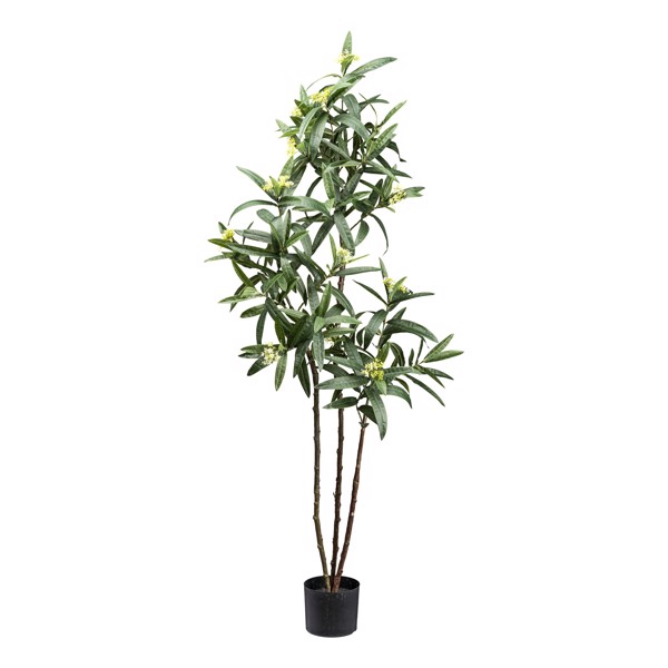 Eucalipt artificial cu flori in ghiveci - 145 cm