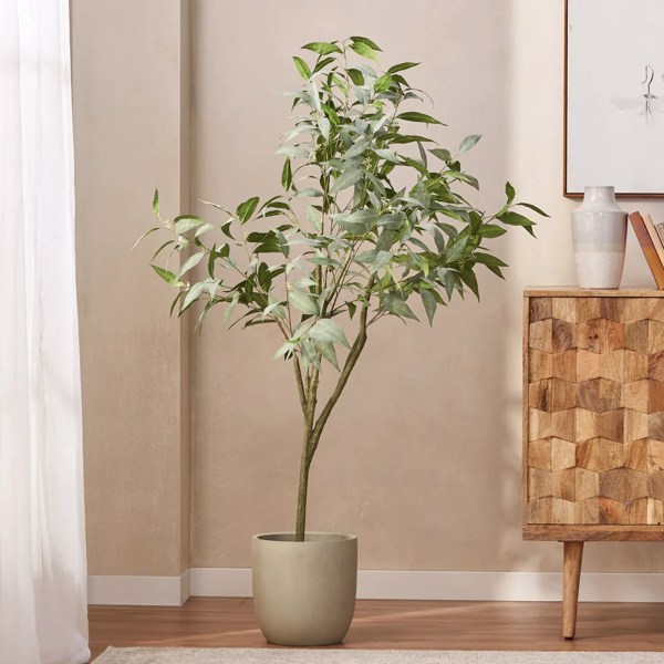 Eucalipt artificial decorativ Globulus in ghiveci - 150 cm