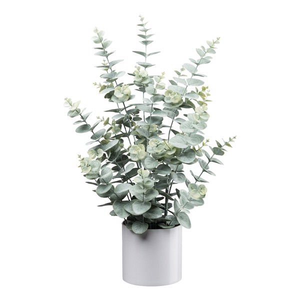 Eucalipt artificial verde pudrat in ghiveci - 65 cm