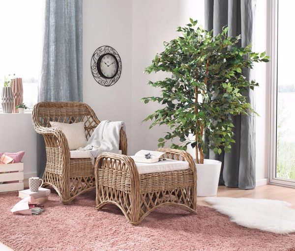 Ficus artificial Benjamina cu trunchi natural - 150 cm