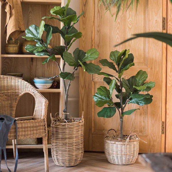 Ficus artificial Lyrata in ghiveci - 90 cm
