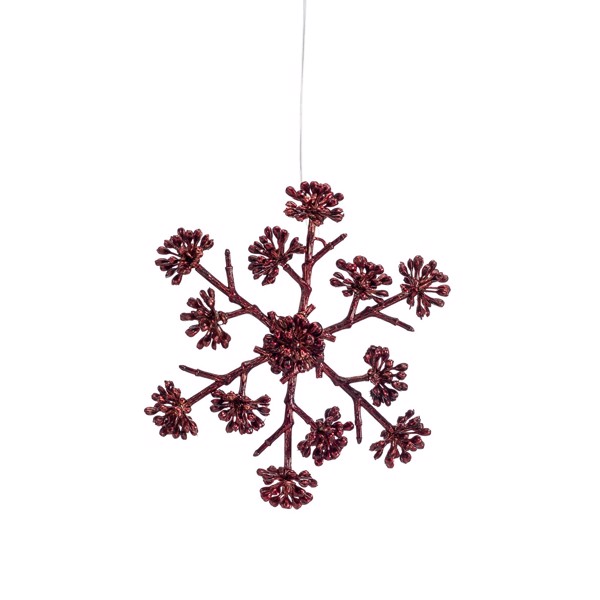 Fulg artificial de Craciun cu fructe de padure - 14 cm