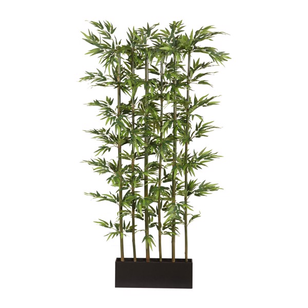 Gard artificial din Bambus x6 in jardiniera - 195 cm