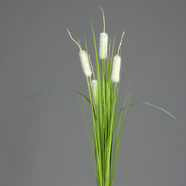 Iarba artificiala decorativa, papura artificiala crem - 70 cm