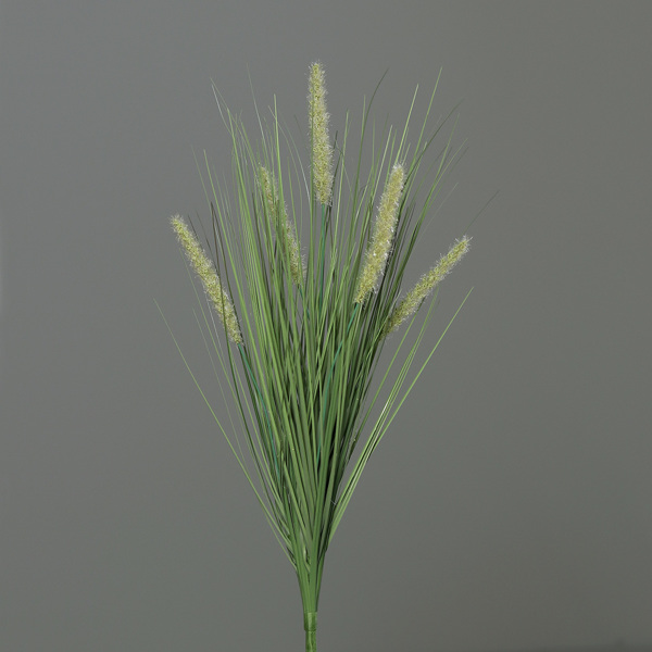 Iarba artificiala decorativa, papura artificiala verde - 60 cm