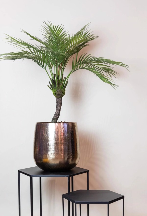 Palmier artificial Chamaedorea in ghiveci din plastic - 85 cm