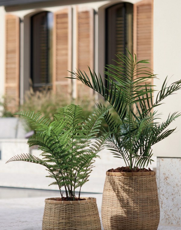 Palmier artificial decorativ Areca tratat UV in ghiveci - 90 cm