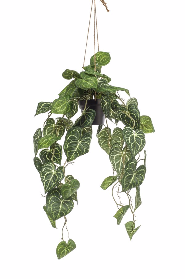 Planta artificiala curgatoare Anthurium in ghiveci - 80 cm