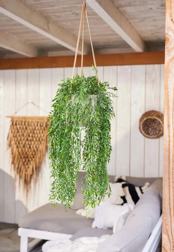 Planta artificiala curgatoare Bamboo verde UV - 80 cm