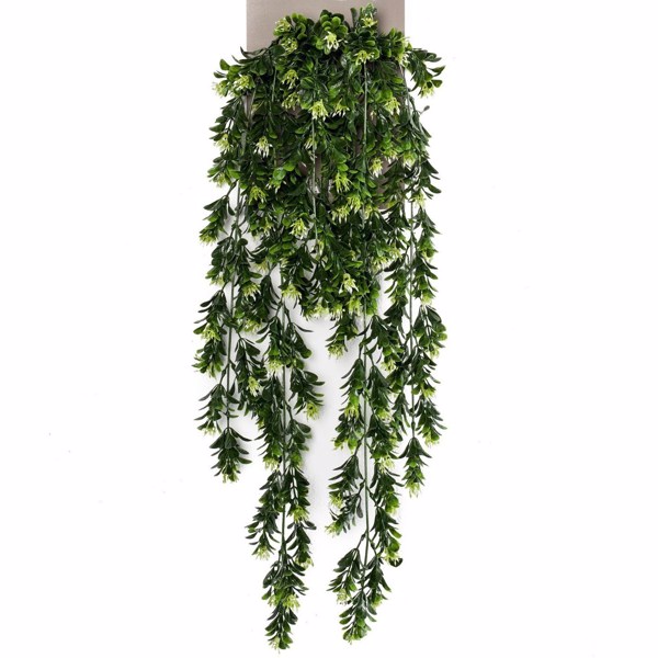 Planta artificiala curgatoare Boxwood verde-crem - 75 cm