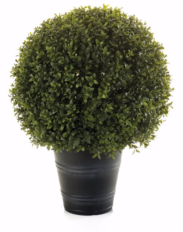 Sfera buxus artificial Ø 40cm UV in ghiveci Boxwood - 53 cm