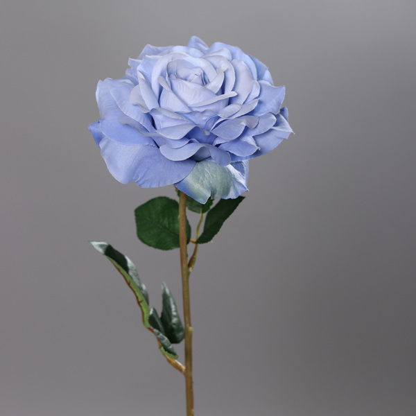Trandafir artificial albastru deschis - 56 cm