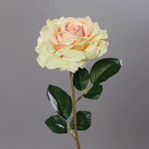 Trandafir artificial somon-crem - 56 cm